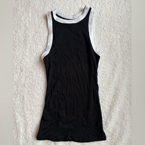a new day Black Tank Top with White Accents